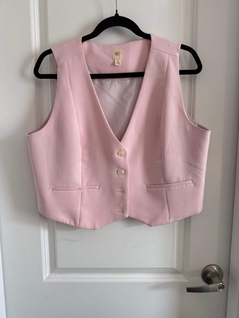 Cotton Emporium Women's Pink Tailored Vest